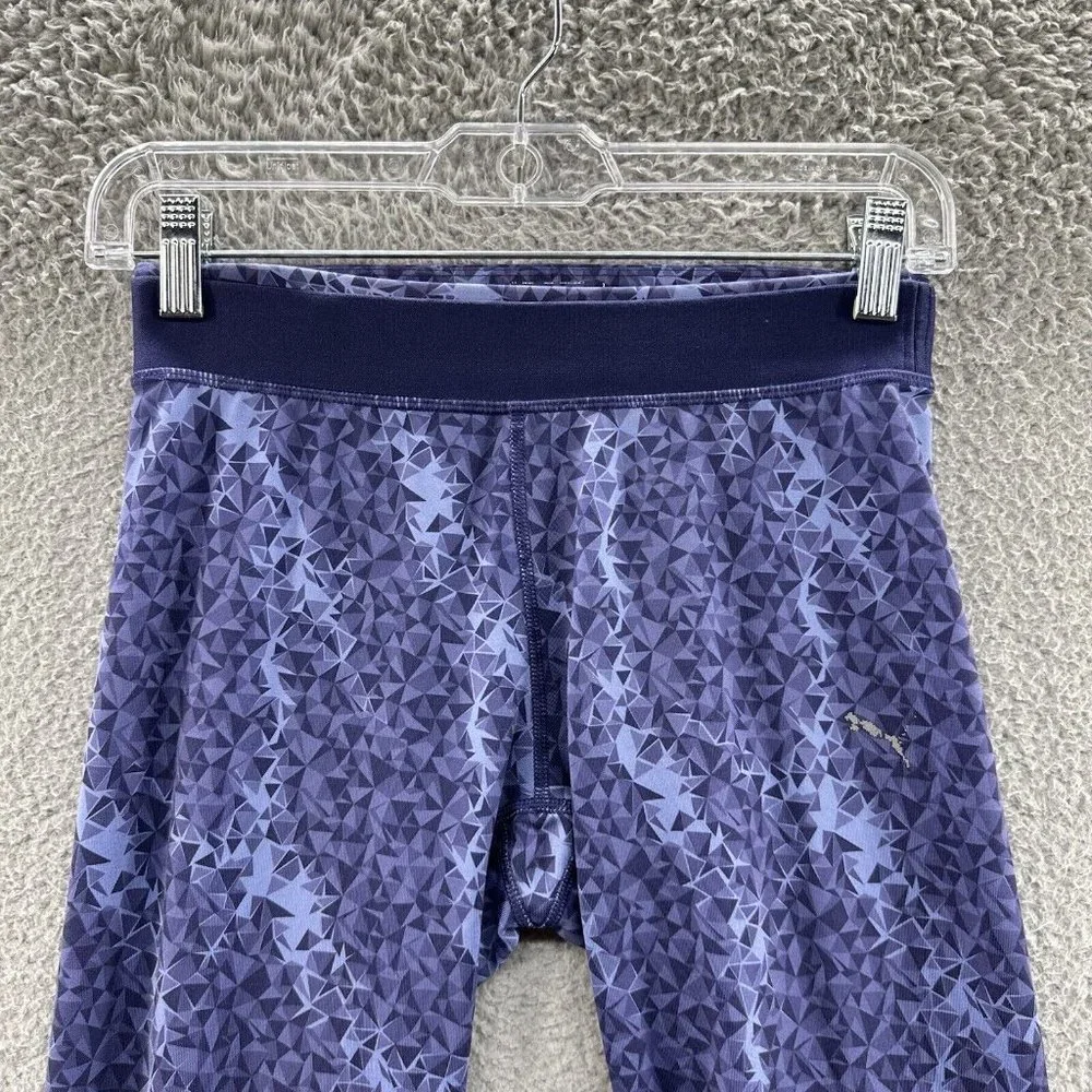Puma Leggings Women's Small Purple Geometrical Print‎ Capri Leggings